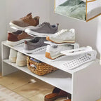 Organizzatore Portascarpe Verticale, in Plastica Bianca, 6 Paia