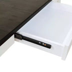 Tavolo da pranzo grigio in legno di Rubberwood, a 4 gambe, per 6 persone