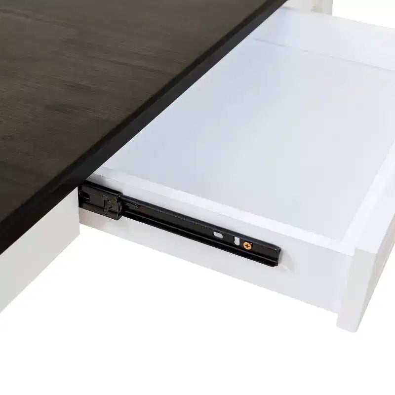 Tavolo da pranzo grigio in legno di Rubberwood, a 4 gambe, per 6 persone