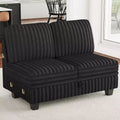Belffin Corduroy Fabric Loveseat Module for Modular Sectional Couch for Living Room 2 Seater Modular with Storage