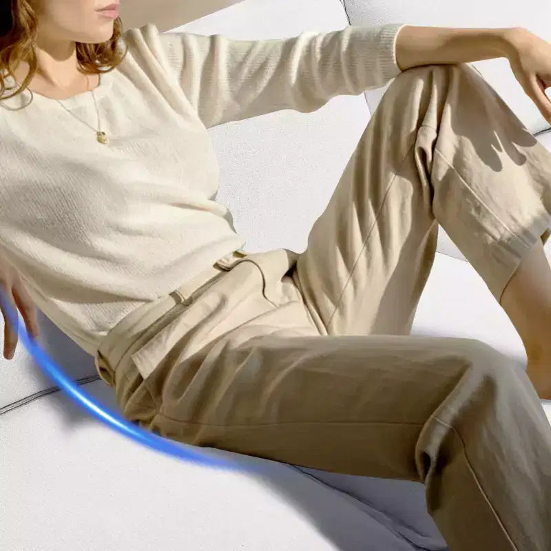 Divanetto in Lino Beige/Grigio/Blu scuro/Giallo, Divano a 2 Posti, 126 cm L