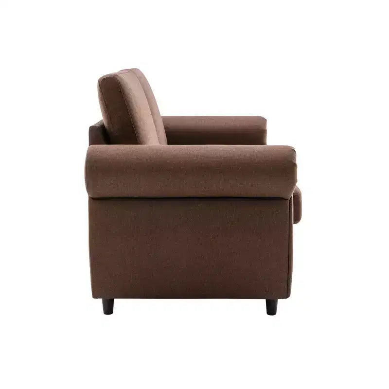Divano letto estraibile a 2 posti, nero/marrone/grigio