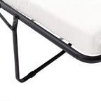 Divano letto estraibile a 2 posti, nero/marrone/grigio