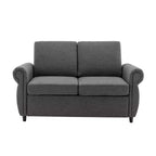 Divano letto estraibile a 2 posti, nero/marrone/grigio
