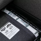 Divano letto estraibile a 2 posti, nero/marrone/grigio