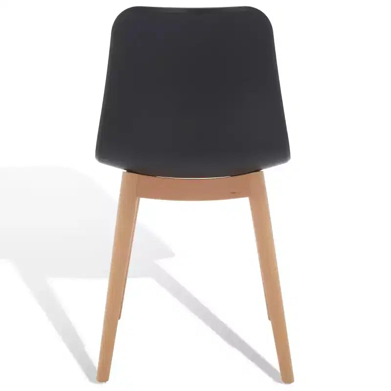 Sedia da pranzo in plastica stampata, nero/naturale o grigio/naturale, set da 2