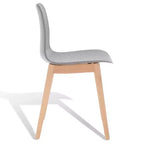 Sedia da pranzo in plastica stampata, nero/naturale o grigio/naturale, set da 2