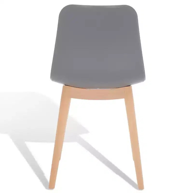 Sedia da pranzo in plastica stampata, nero/naturale o grigio/naturale, set da 2