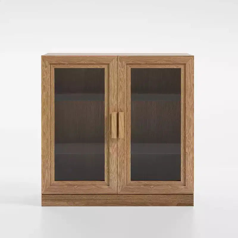 Vetrina espositiva a 8 ante in legno, mobile contenitore singolo