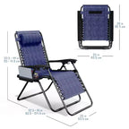 Sdraio reclinabile Zero Gravity, Beige/Nero/Blu/Marrone/Verde/Grigio, Set da 2