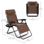 Sdraio reclinabile Zero Gravity, Beige/Nero/Blu/Marrone/Verde/Grigio, Set da 2