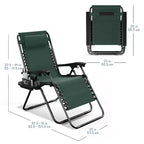 Sdraio reclinabile Zero Gravity, Beige/Nero/Blu/Marrone/Verde/Grigio, Set da 2