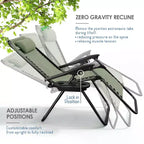 Sdraio reclinabile Zero Gravity, Beige/Nero/Blu/Marrone/Verde/Grigio, Set da 2