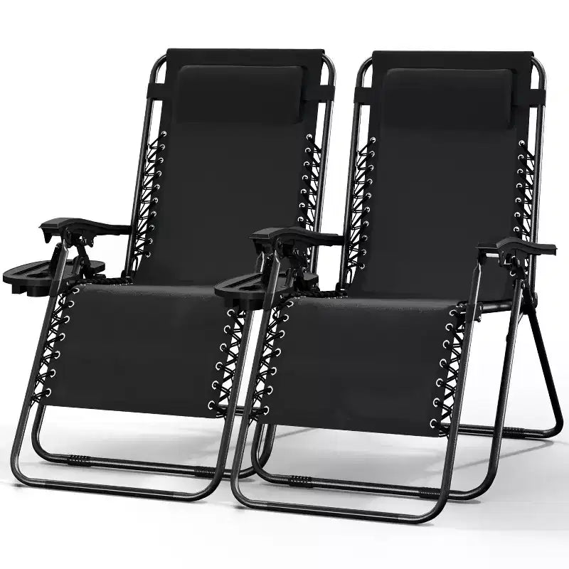 Sdraio reclinabile Zero Gravity, Beige/Nero/Blu/Marrone/Verde/Grigio, Set da 2