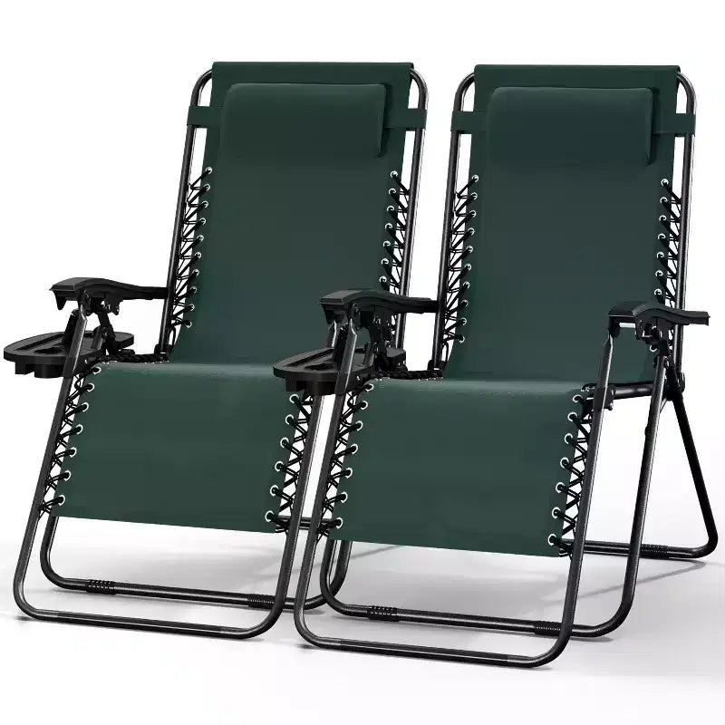 Sdraio reclinabile Zero Gravity, Beige/Nero/Blu/Marrone/Verde/Grigio, Set da 2