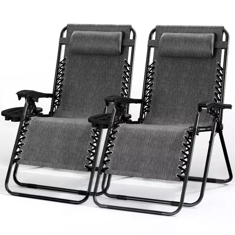 Sdraio reclinabile Zero Gravity, Beige/Nero/Blu/Marrone/Verde/Grigio, Set da 2