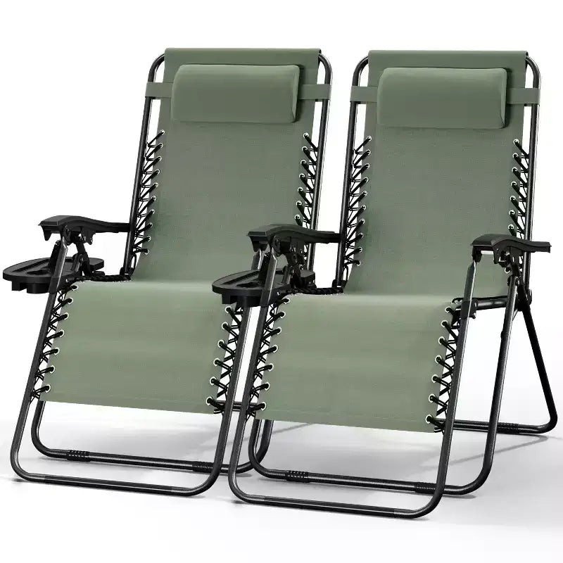 Sdraio reclinabile Zero Gravity, Beige/Nero/Blu/Marrone/Verde/Grigio, Set da 2