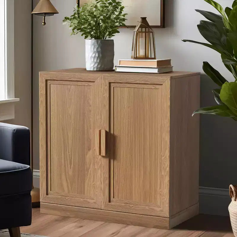 Mobile contenitore in legno con doppia anta nero opaco, 2 ante, montaggio da 1 persona