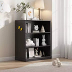 Mobile contenitore a giorno venatura legno nero | 3 ripiani | Singolo