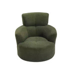 Poltrona a botte girevole beige, imbottita, 1 posto