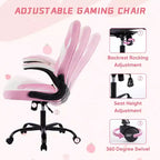 Sedia girevole in pelle sintetica (PU) blu/grigia/rosa/rossa con supporto lombare e braccioli ribaltabili, seduta singola