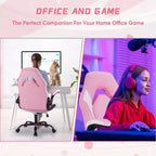 Sedia girevole in pelle sintetica (PU) blu/grigia/rosa/rossa con supporto lombare e braccioli ribaltabili, seduta singola