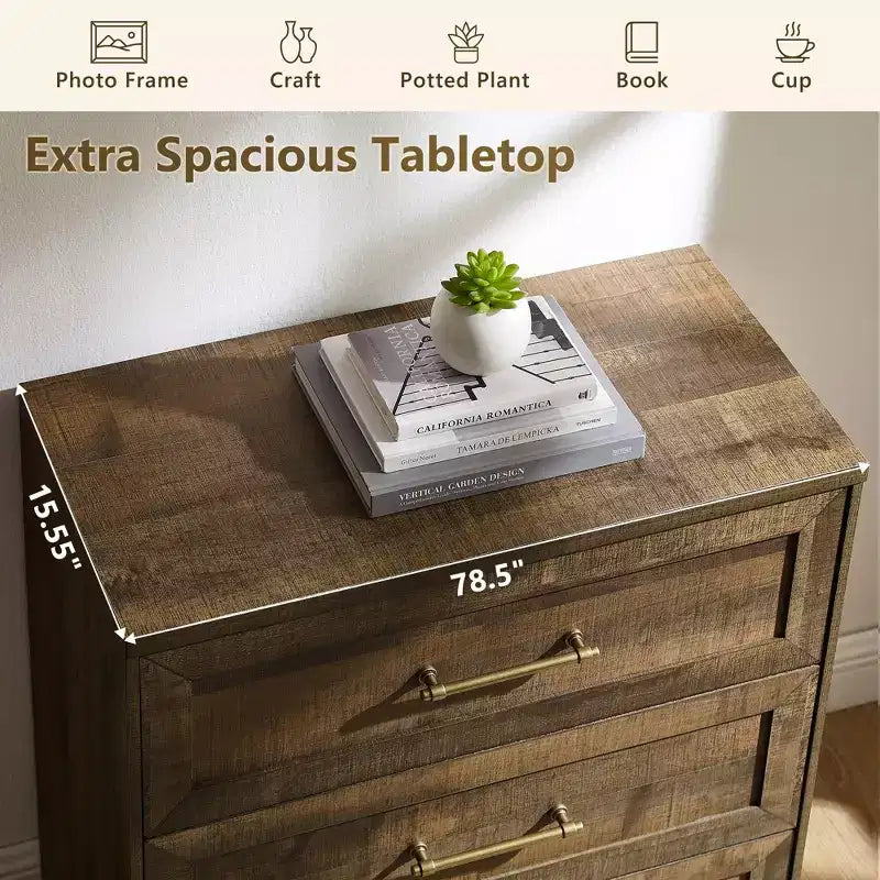 Comodino a 3 cassetti, nero / marrone / rovere naturale / marrone rustico / bianco, legno, 1 persona