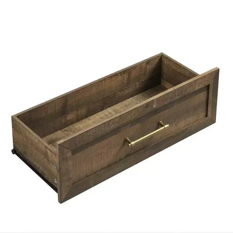 Comodino a 3 cassetti, nero / marrone / rovere naturale / marrone rustico / bianco, legno, 1 persona