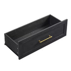 Comodino a 3 cassetti, nero / marrone / rovere naturale / marrone rustico / bianco, legno, 1 persona