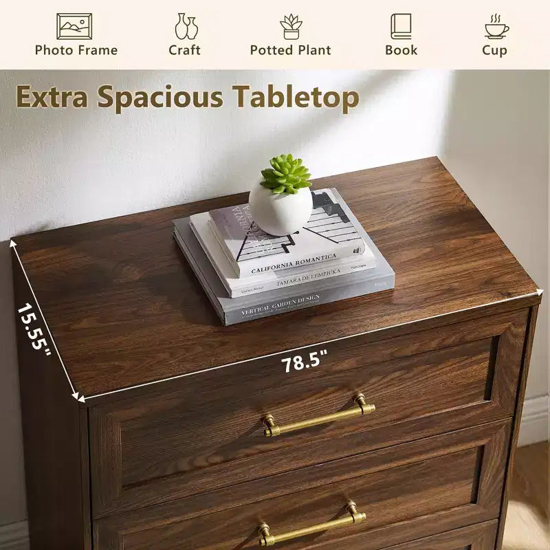 Comodino a 3 cassetti, nero / marrone / rovere naturale / marrone rustico / bianco, legno, 1 persona