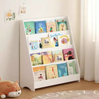 Libreria per bambini a 4 ripiani, naturale/bianco, montaggio individuale