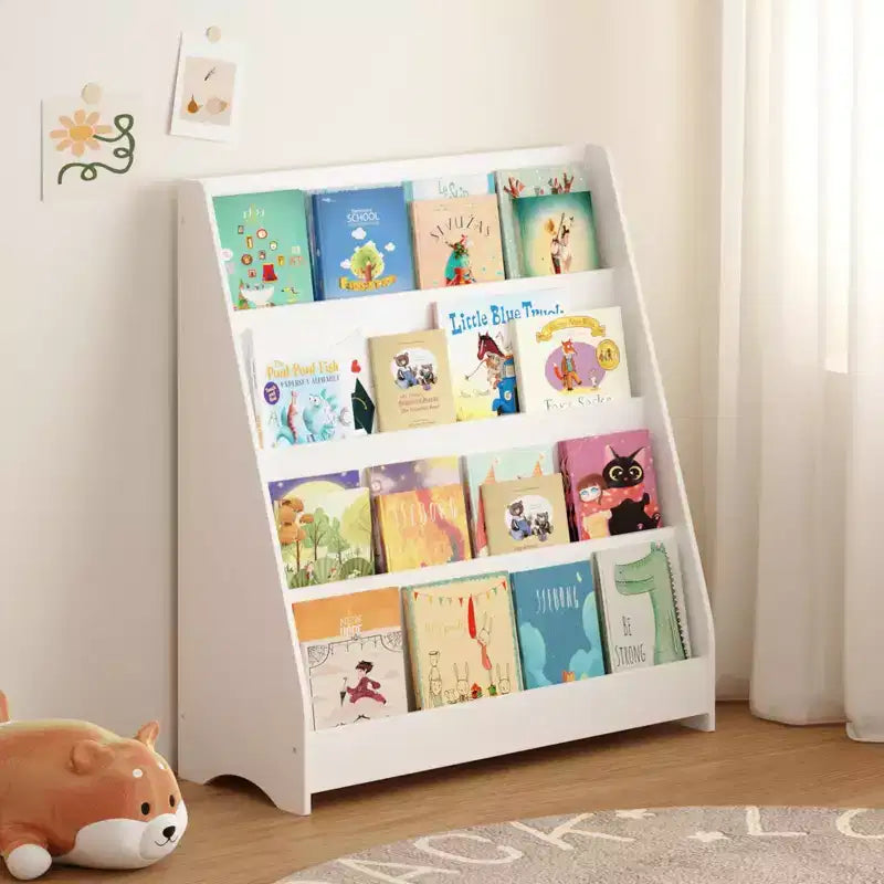 Libreria per bambini a 4 ripiani, naturale/bianco, montaggio individuale