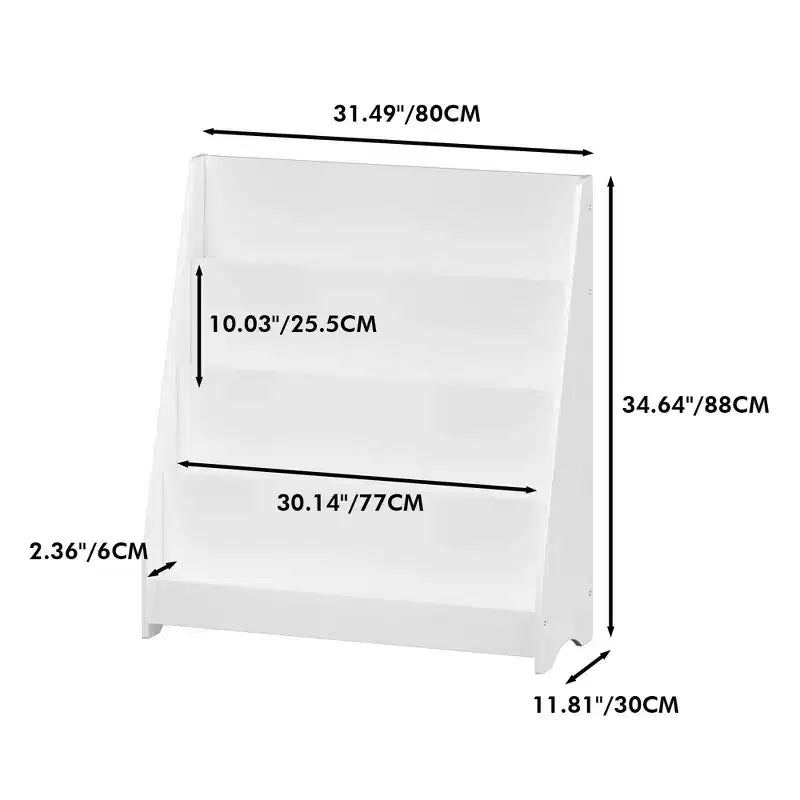Libreria per bambini a 4 ripiani, naturale/bianco, montaggio individuale