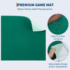 Tavolo da Mahjong Pieghevole per 4 Giocatori. Piano di Lavoro Verde Resistente all'Usura. Scrivania Quadrata Portatile con Portabicchieri e Vassoi per Fiches per Domino e Puzzle