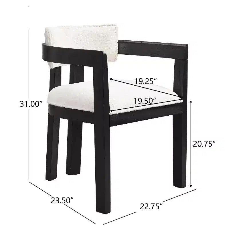 Sedie da pranzo imbottite in misto lino nero / espresso / frassino chiaro / noce, schienale curvo, set da 2