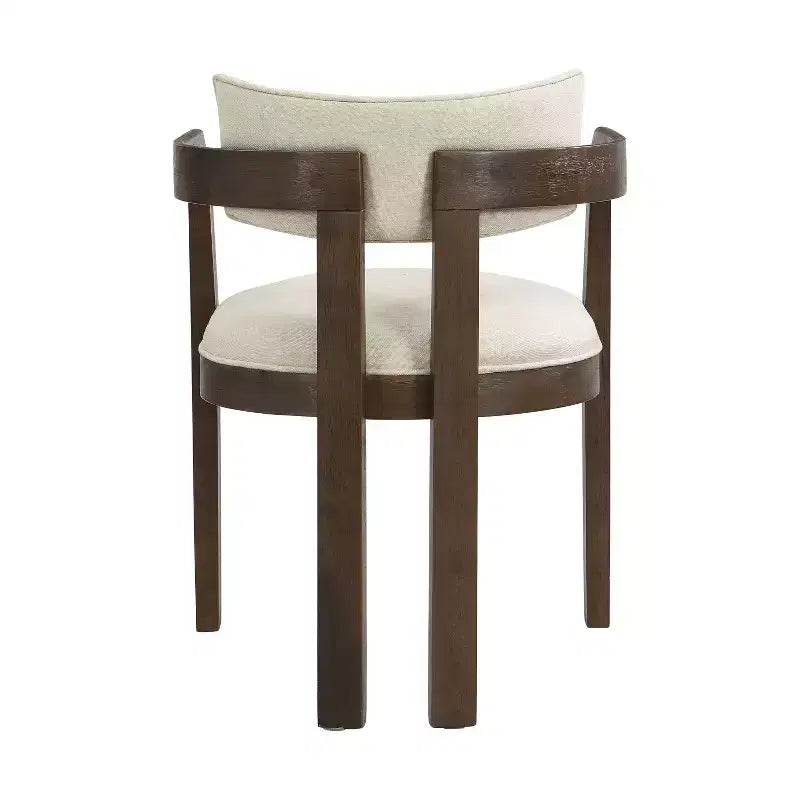 Sedie da pranzo imbottite in misto lino nero / espresso / frassino chiaro / noce, schienale curvo, set da 2