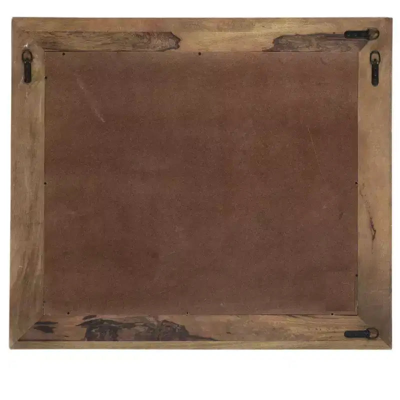Specchio da parete con cornice in legno a raggiera "Starburst" da 46" con finitura bianca anticata