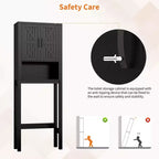 Armadietto sopra il WC, mobile contenitore per bagno, scaffale per WC con ripiani a giorno, scaffale autoportante per WC per bagno, toilette, lavanderia