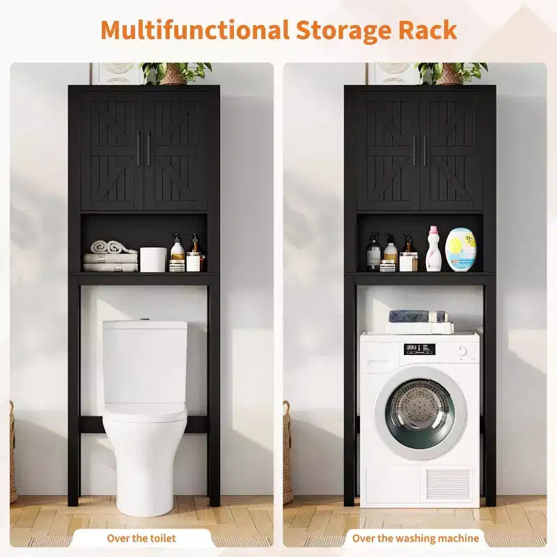 Armadietto sopra il WC, mobile contenitore per bagno, scaffale per WC con ripiani a giorno, scaffale autoportante per WC per bagno, toilette, lavanderia