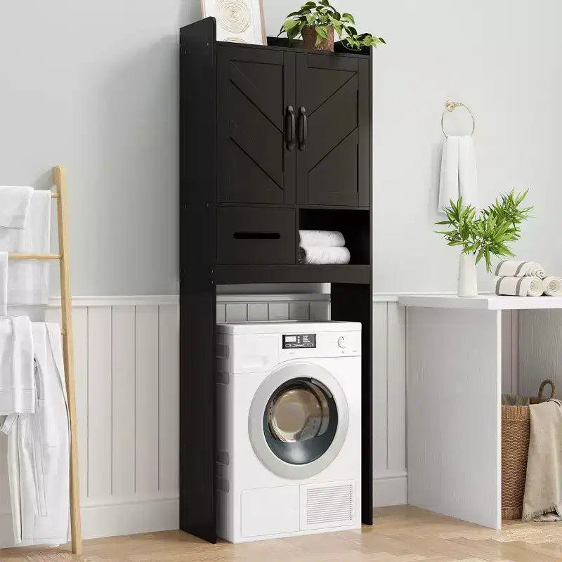 Armadietto sopra il WC, mobile contenitore per bagno, scaffale per WC con ripiani a giorno, scaffale autoportante per WC per bagno, toilette, lavanderia