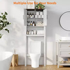 Armadietto sopra il WC, mobile contenitore per bagno, scaffale per WC con ripiani a giorno, scaffale autoportante per WC per bagno, toilette, lavanderia