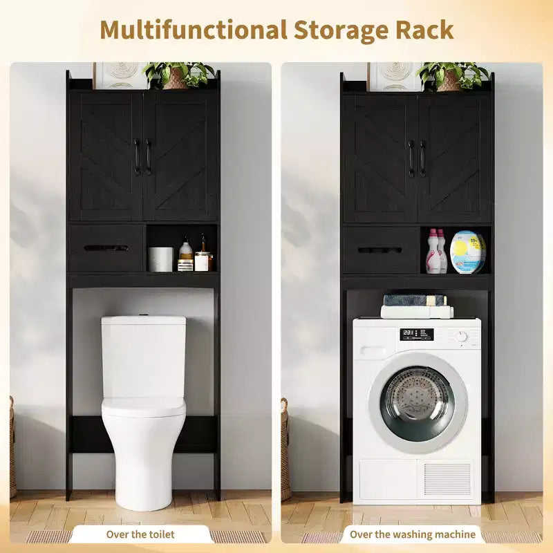 Armadietto sopra il WC, mobile contenitore per bagno, scaffale per WC con ripiani a giorno, scaffale autoportante per WC per bagno, toilette, lavanderia