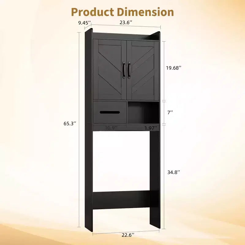 Armadietto sopra il WC, mobile contenitore per bagno, scaffale per WC con ripiani a giorno, scaffale autoportante per WC per bagno, toilette, lavanderia