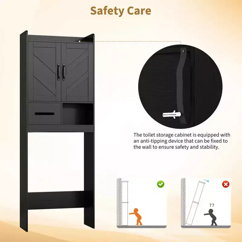 Armadietto sopra il WC, mobile contenitore per bagno, scaffale per WC con ripiani a giorno, scaffale autoportante per WC per bagno, toilette, lavanderia