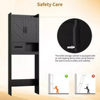 Armadietto sopra il WC, mobile contenitore per bagno, scaffale per WC con ripiani a giorno, scaffale autoportante per WC per bagno, toilette, lavanderia