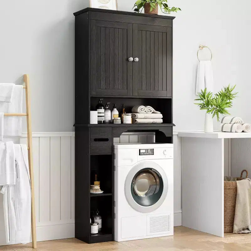 Armadietto sopra il WC, mobile contenitore per bagno, scaffale per WC con ripiani a giorno, scaffale autoportante per WC per bagno, toilette, lavanderia