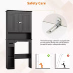 Armadietto sopra il WC, mobile contenitore per bagno, scaffale per WC con ripiani a giorno, scaffale autoportante per WC per bagno, toilette, lavanderia