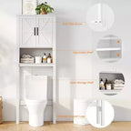 Armadietto sopra il WC, mobile contenitore per bagno, scaffale per WC con ripiani a giorno, scaffale autoportante per WC per bagno, toilette, lavanderia