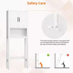 Armadietto sopra il WC, mobile contenitore per bagno, scaffale per WC con ripiani a giorno, scaffale autoportante per WC per bagno, toilette, lavanderia
