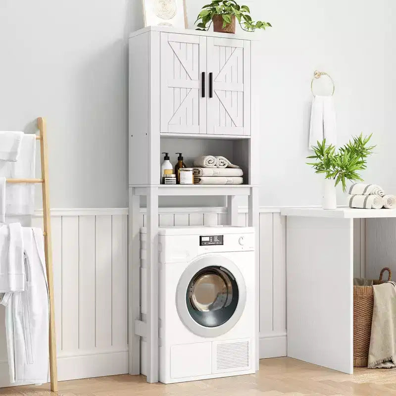 Armadietto sopra il WC, mobile contenitore per bagno, scaffale per WC con ripiani a giorno, scaffale autoportante per WC per bagno, toilette, lavanderia